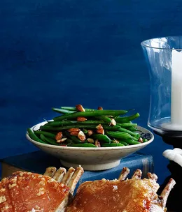 Green beans with brown butter and almonds