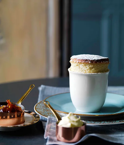 Burnt orange marmalade soufflé