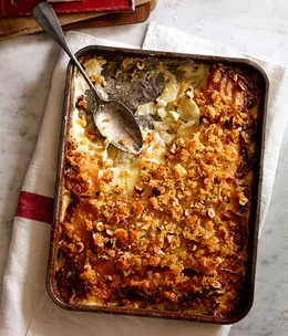 Potato, witlof and Münster gratin