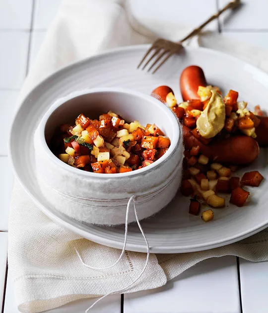 Pumpkin with speck and apple | Gourmet Traveller