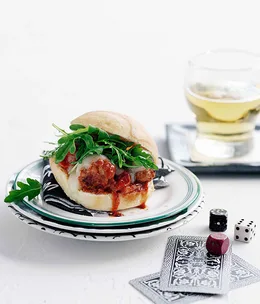 Polpette and provolone cantina rolls