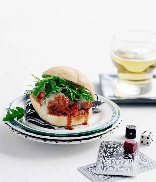 Polpette and provolone cantina rolls | Gourmet Traveller