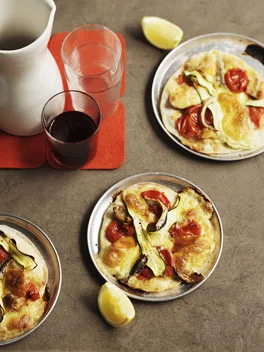 Zucchini & Anchovy Pizza with Smoked Mozzarella