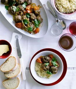 Lamb meatballs with Lebanese rice