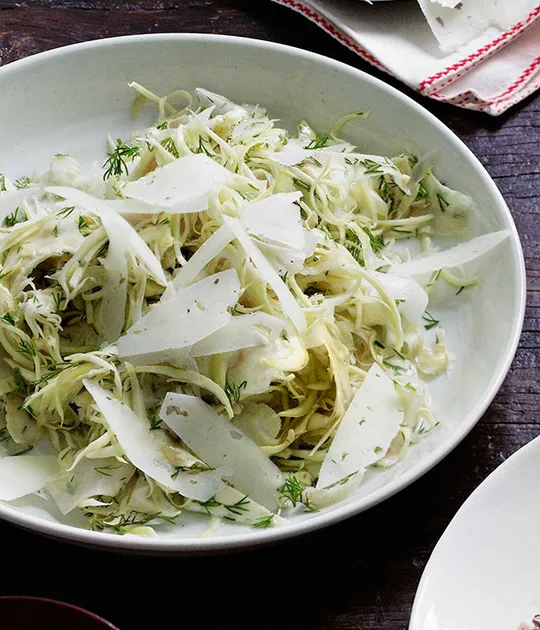 Baby artichoke and Manchego salad | Gourmet Traveller