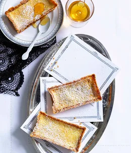 Goat’s curd and mint tartlets