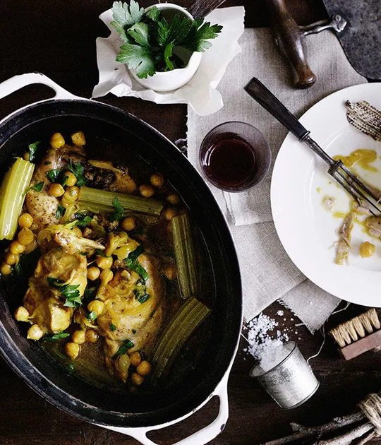 Rabbit with leatherwood honey, saffron and celery | Gourmet Traveller