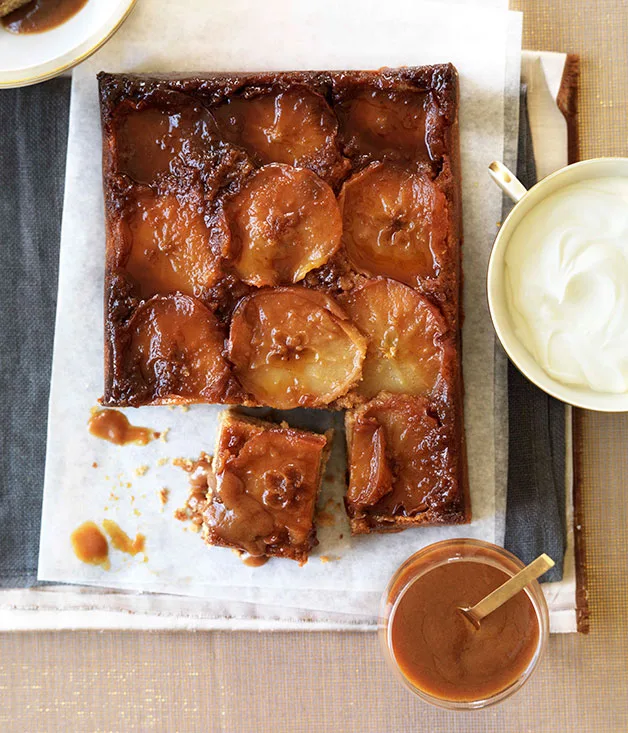 Butterscotch apple spice cake