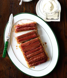 Rhubarb budino