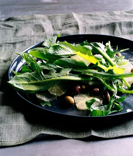 Chicory with lemon and wild olives