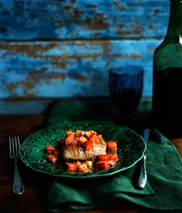 Veal wallets with mozzarella and basil