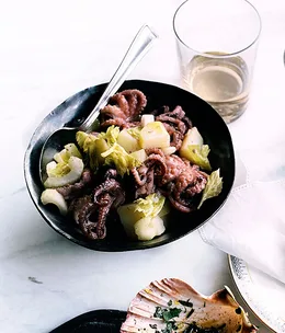 Octopus, potato and celery salad