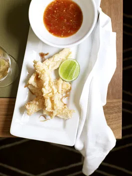 Salt-and-pepper squid with tomato nahm jim