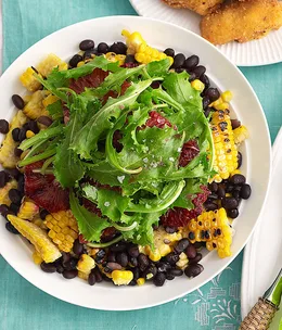 Black bean, corn and blood orange salad