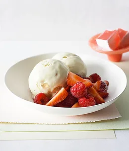 Turkish delight semifreddo with berries