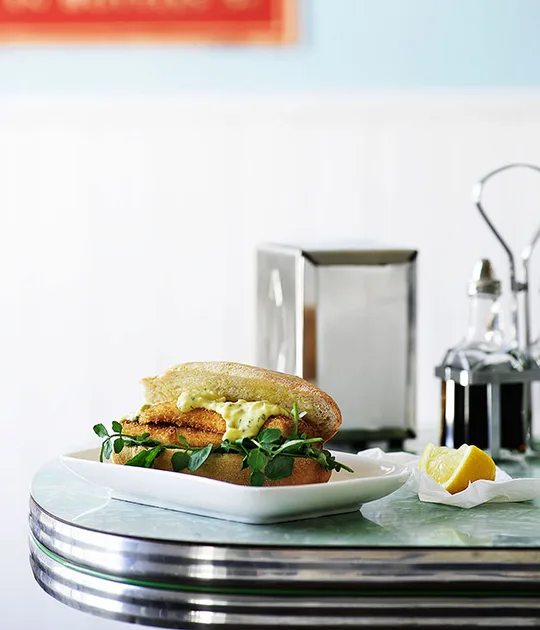 Whiting and watercress burgers | Gourmet Traveller
