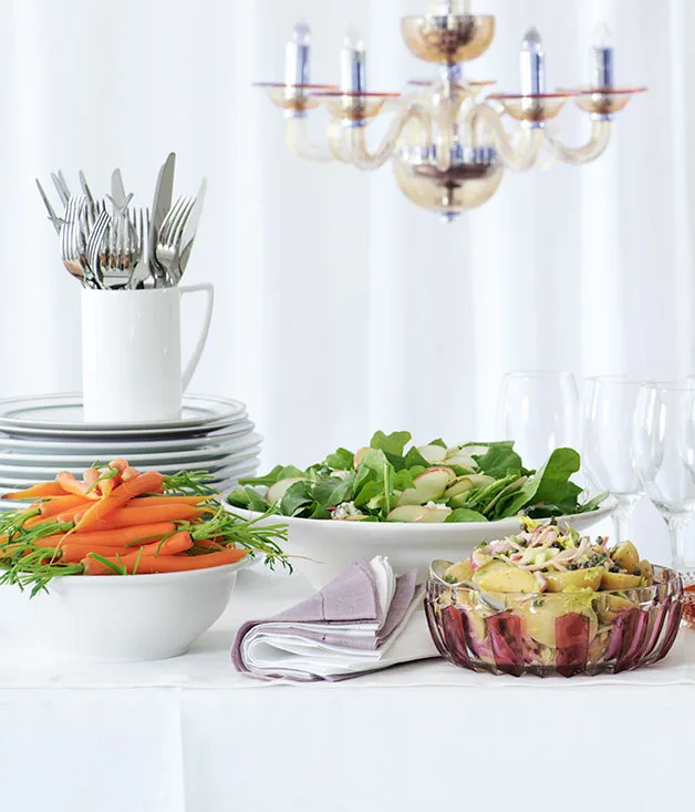 Rocket, fennel, apple and Roquefort salad