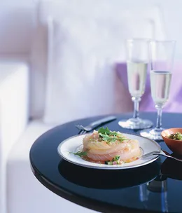 Kingfish with fennel and lime salt