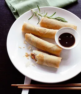 Lamb spring rolls