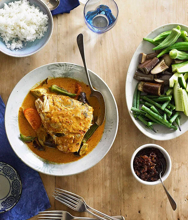 Fish head curry (Gulai kepala ikan)