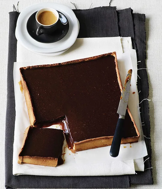 Chocolate-caramel tart | Gourmet Traveller