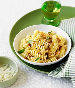 Fusilli with cauliflower ragu, sage and pecorino