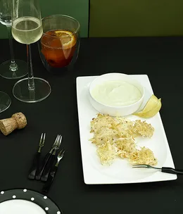 Baby whitebait fritters