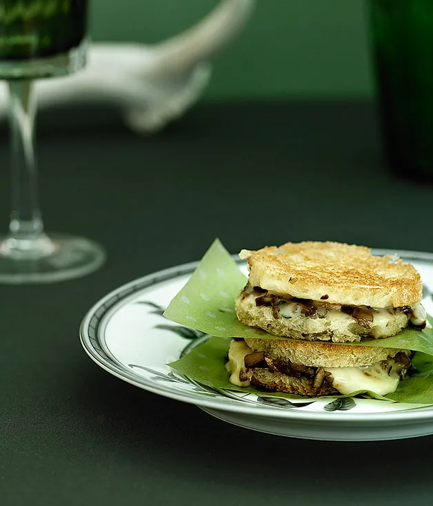 Porcini and taleggio fried sandwiches