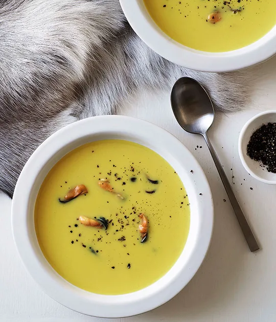 Mussel and saffron veloute | Gourmet Traveller