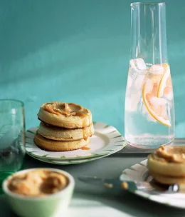Crumpets with whipped maple butter