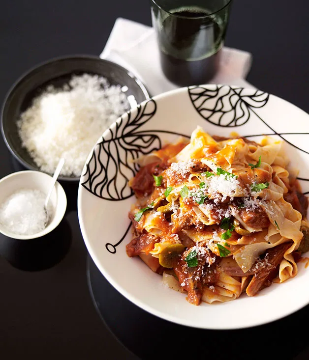 Pappardelle with braised goat ragù