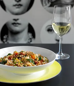 Chunky chorizo, chicken and vegetable soup