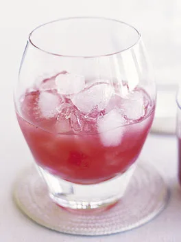 Blood orange and strawberry cocktail