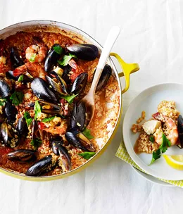 Spanish-style seafood saffron rice