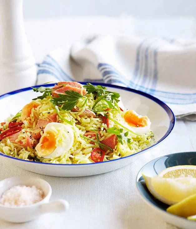 Smoked trout kedgeree