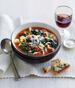 Bean, cavolo nero and pasta soup