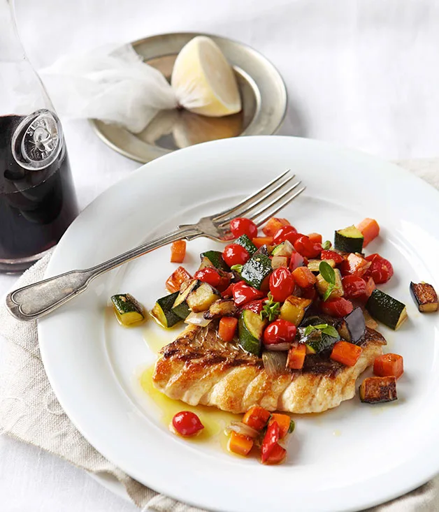 Ratatouille with ruby snapper