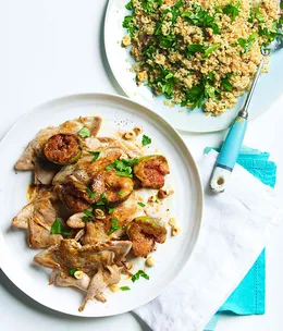 Quail with cracked wheat, figs and aged balsamic vinegar