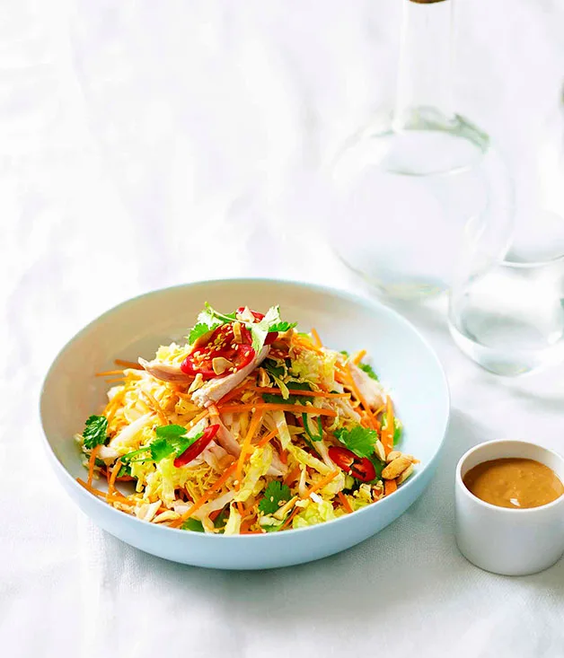 Bang bang chicken with Asian-style coleslaw