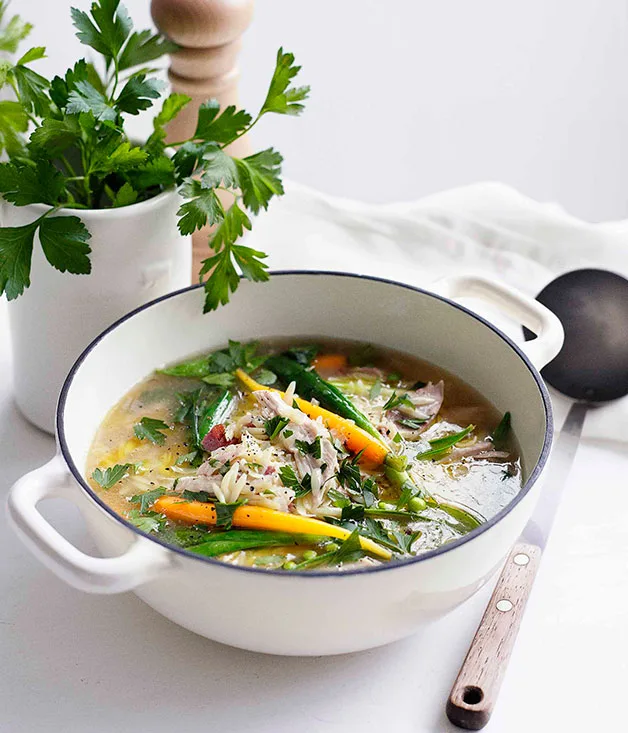 Spring chicken soup