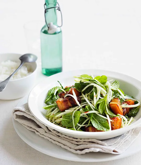 Sweet pork with green mango and chilli | Gourmet Traveller