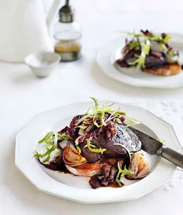 Duck livers on toast