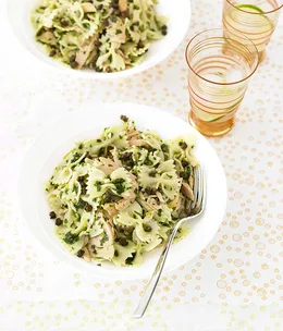 Tuna and gremolata farfalle