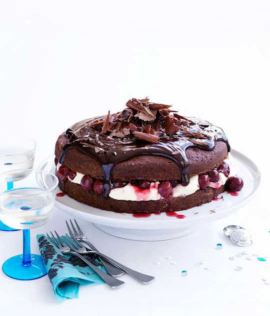 Chocolate Cherry Cake Recipe | Black Forest Cake