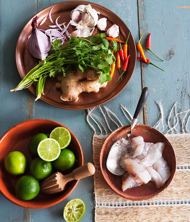 Ceviche classico with leche de tigre