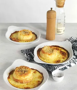 Double-baked Gruyère soufflé