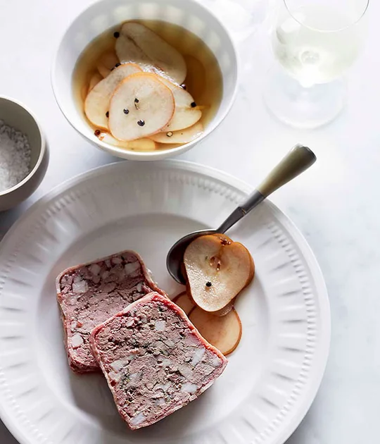 Pork and chicken liver terrine recipe | Gourmet Traveller