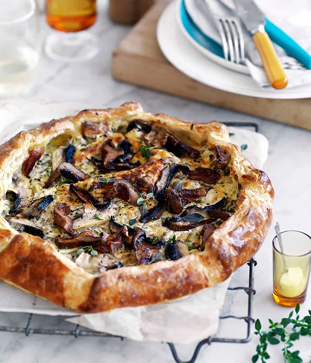 Mushroom and ricotta galette