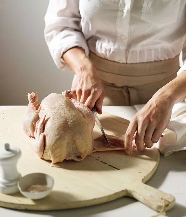 Boning a chicken