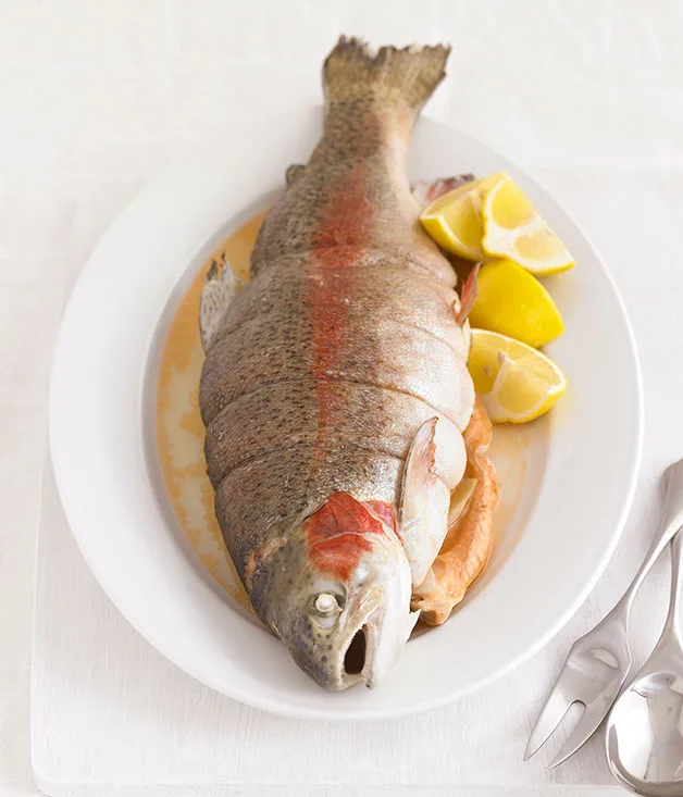 Poached ocean trout
